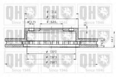 QUINTON HAZELL bdc3517 -  Тормозной диск